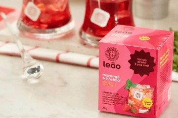 Preparo para Drinks Leão sabor Morango e Hortelã- 10 Sachês (R$ 12,49)