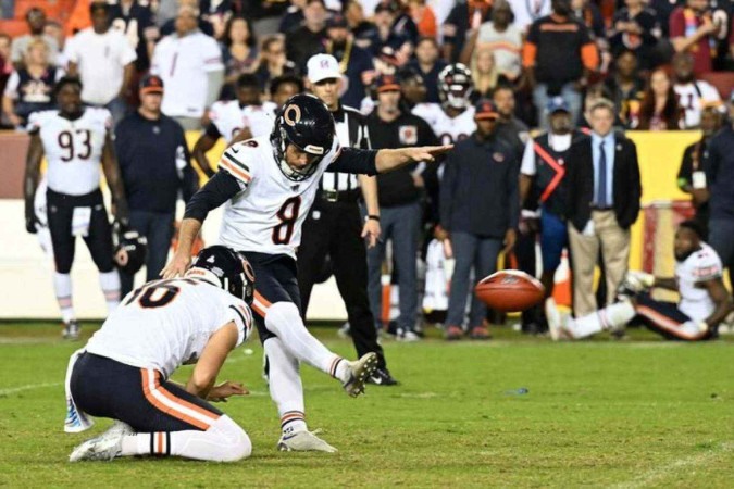 Cairo Santos é autor de mais de mil pontos em partidas disputadas na NFL -  (crédito: Greg Fiume/Getty Images North America/AFP)