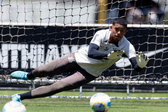 Kauê será o titular do Timão na Copinha e já trabalhou com referências da meta corinthiana - (crédito: Foto: Rodrigo Coca/Agência Corinthians) Kauê será o titular do Timão na Copinha e já trabalhou com referências da meta corinthiana - (crédito: Foto: Rodrigo Coca/Agência Corinthians)