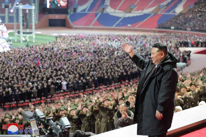 Líder da Coreia do Norte, Kim Jong Un -  (crédito: STR / KCNA VIA KNS / AFP)