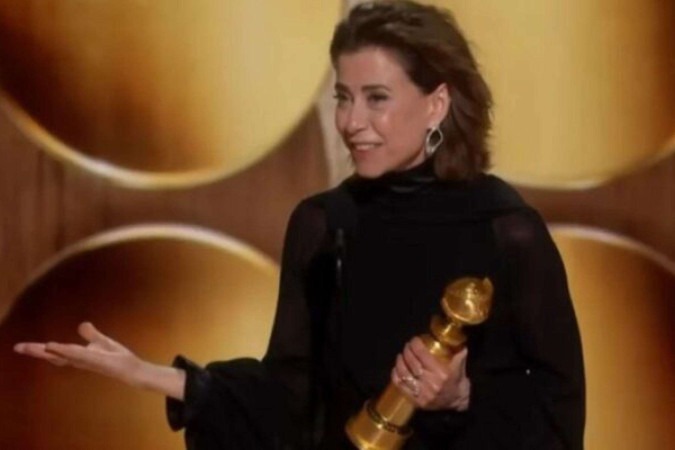 Fernanda Torres se consagra e vence o Globo de Ouro de melhor atriz de drama -  (crédito: Foto: Reprodução de TV)