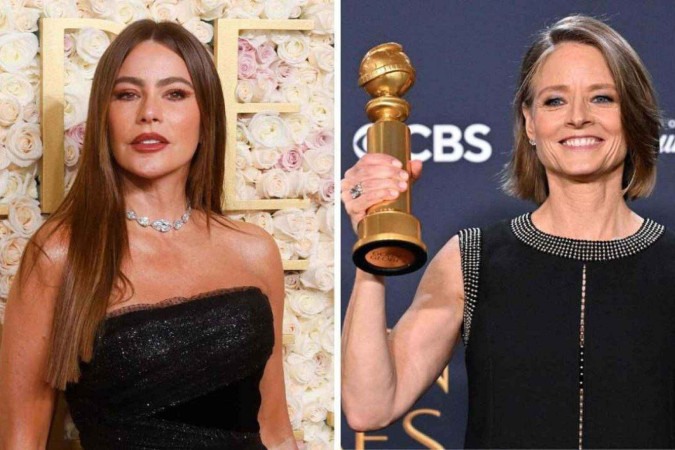 Sofia Vergara e Jodie Foster causaram momento divertido no Globo de Ouro -  (crédito: AFP)