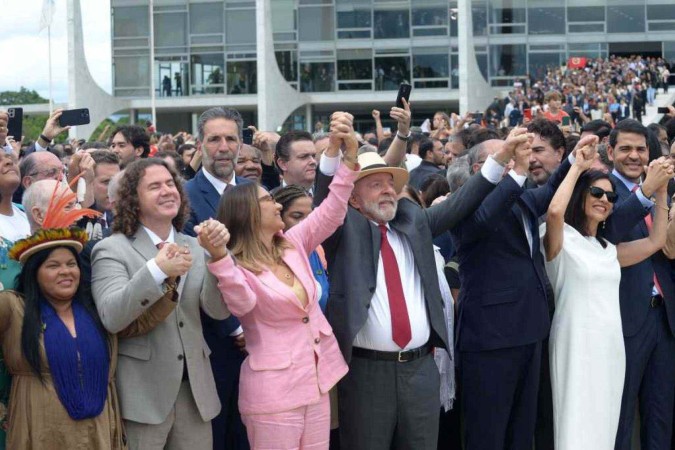  08/01/2025 Credito: Ed Alves/CB/DA.Press. Politica. Presidente Lula e autoridades em evento em memória do 8 de janeiro.  -  (crédito:  Ed Alves/CB/DA.Press)