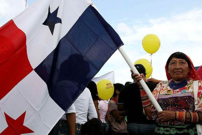 Estudantes panamenhos protestam na capital do país -  (crédito: Getty Images)