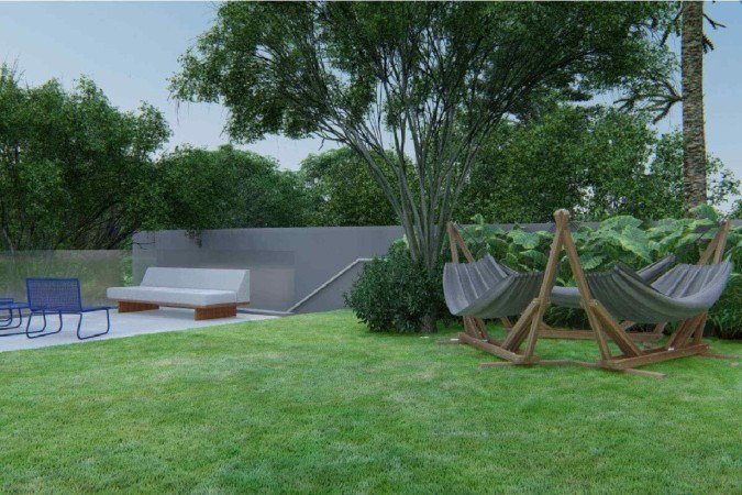 Em áreas urbanizadas, a combinação de biofilia e neuroarquitetura oferece soluções criativas para trazer o verde ao cotidiano (Projeto: Meneghisso & Pasquotto Arquitetura | Imagem: Divulgação) - (crédito: EdiCase) Em áreas urbanizadas, a combinação de biofilia e neuroarquitetura oferece soluções criativas para trazer o verde ao cotidiano (Projeto: Meneghisso & Pasquotto Arquitetura | Imagem: Divulgação) - (crédito: EdiCase)