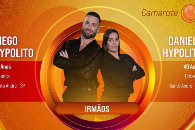 Diego e Daniele Hypolito encaram o desafio de participar do BBB 25 -  (crédito: Globo/Divulgação)