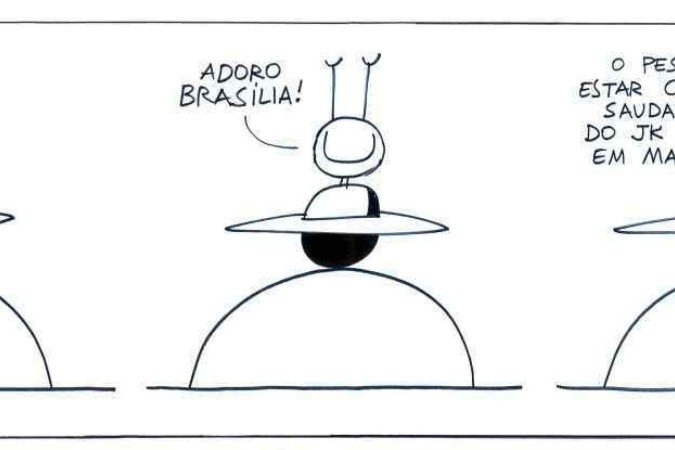 Ziraldo produziu dezenas de charges tendo Brasília e seus personagens como  tema