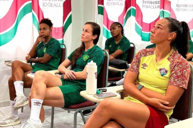 Atletas do futebol feminino do Fluminense se reapresentaram para a nova temporada -  (crédito: Foto: Reprodução/FFC)