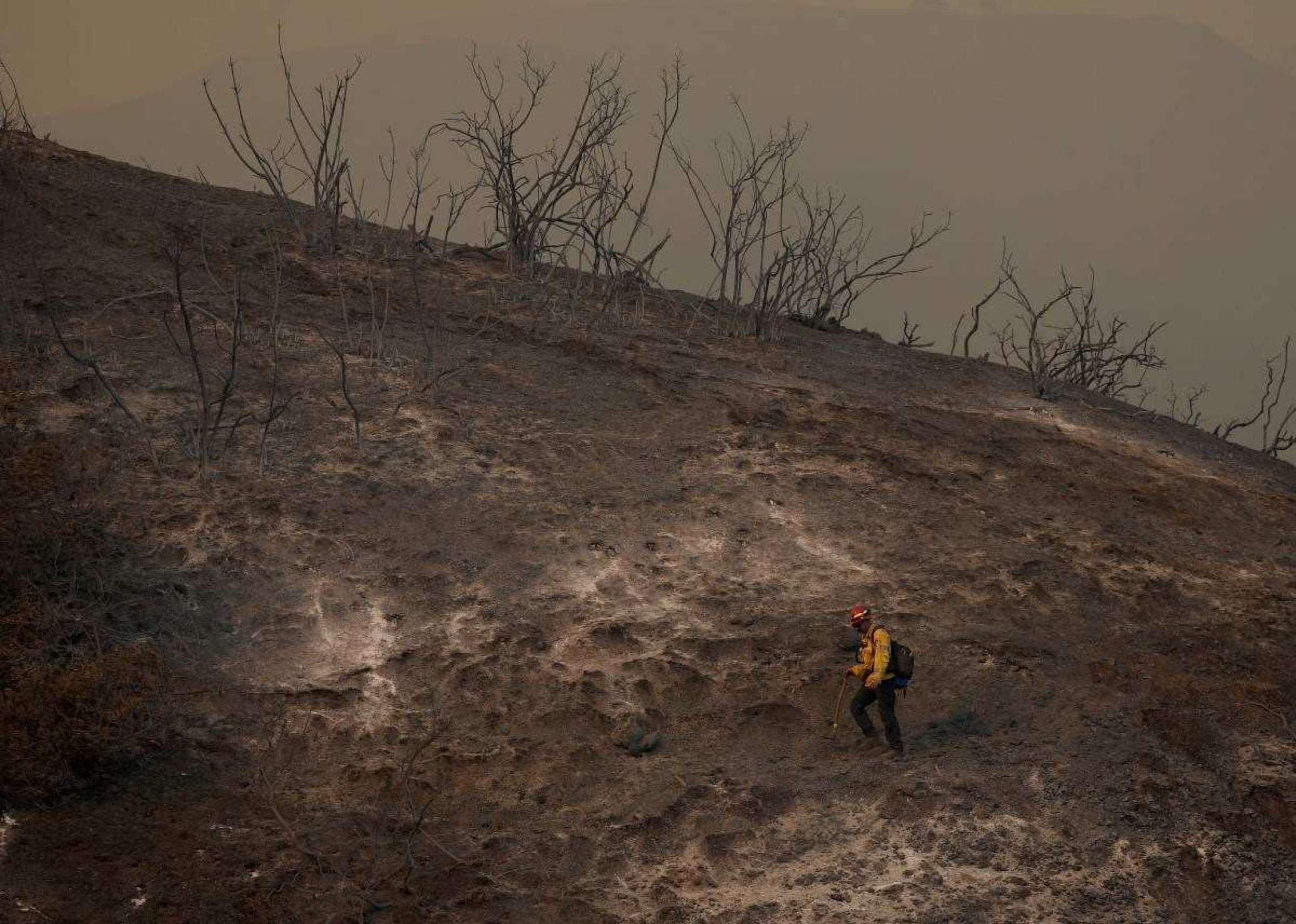 Uma das áreas de Los Angeles atingidas pelo incêndio 