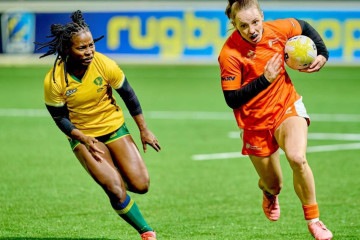 Natália Rosa estreou pela Seleção Brasileira nos amistosos contra a Holanda -  (crédito: Rugby Shots)