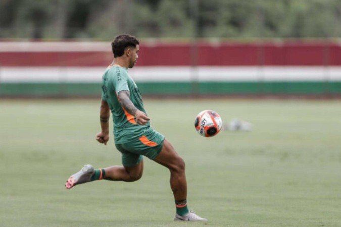 Terans durante treinamentos do Fluminense no início desta temporada - (crédito: - Foto: Lucas Merçon/Fluminense) Terans durante treinamentos do Fluminense no início desta temporada - (crédito: - Foto: Lucas Merçon/Fluminense)