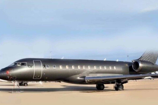 Novo jato de Cristiano Ronaldo - (crédito: Reprodução) Novo jato de Cristiano Ronaldo - (crédito: Reprodução)
