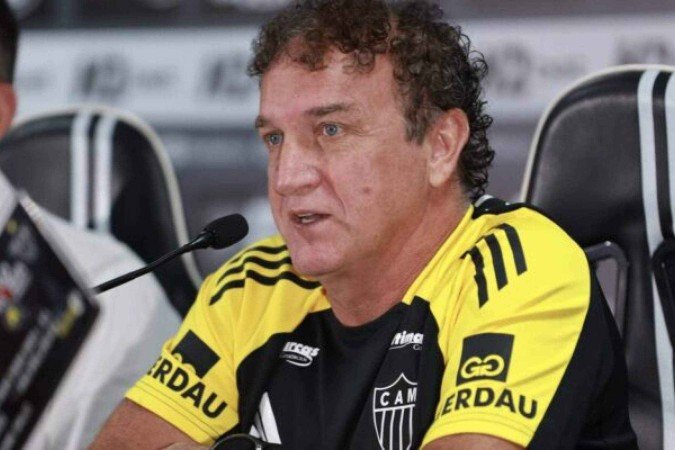 Cuca na apresentação ao Galo - (crédito: Foto: divulgação ) Cuca na apresentação ao Galo - (crédito: Foto: divulgação )