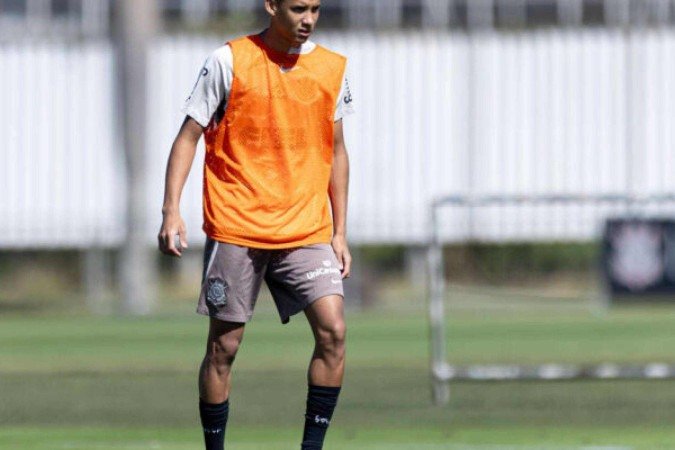 Luiz já treina com o time principal desde 2024 - (crédito: Foto: Rodrigo Coca/Agência Corinthians) Luiz já treina com o time principal desde 2024 - (crédito: Foto: Rodrigo Coca/Agência Corinthians)