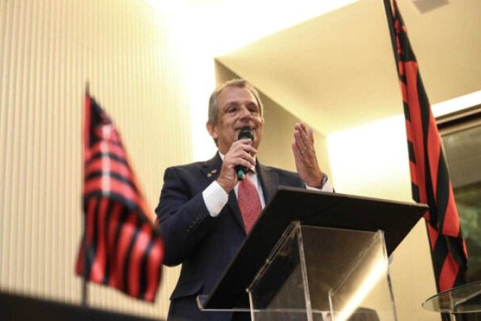 Bap, presidente do Flamengo, foi alvo de xingamentos do conselheiro Peruano -  (crédito: Fotos: Gilvan de Souza/Flamengo )