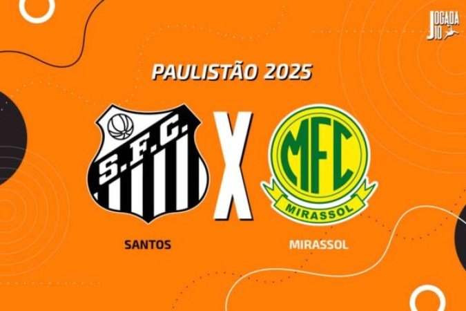Santos e Mirassol  jogam nesta quinta-feira (16/1), pelo Paulistão -  (crédito: Foto: Arte Jogada10)
