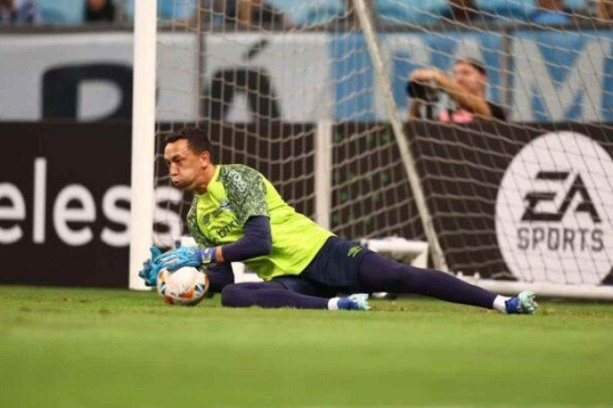 Goleiro do Imortal se manifesta nas redes sociais - (crédito: Foto: Lucas Uebel/Grêmio) Goleiro do Imortal se manifesta nas redes sociais - (crédito: Foto: Lucas Uebel/Grêmio)