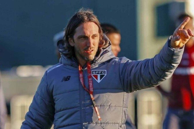 Zubeldía deu bronca no elenco na primeira atividade após empate com o Cruzeiro -  (crédito: Foto: Divulgação/São Paulo)