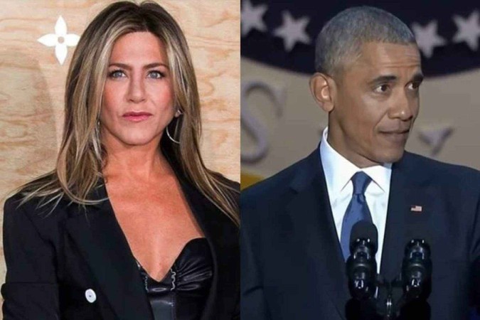 Jennifer Aniston diz que conhece Michelle Obama mais do que conhece o ex-presidente -  (crédito: Naser Chanroka/Flickr; e Reprodução/Youtube)