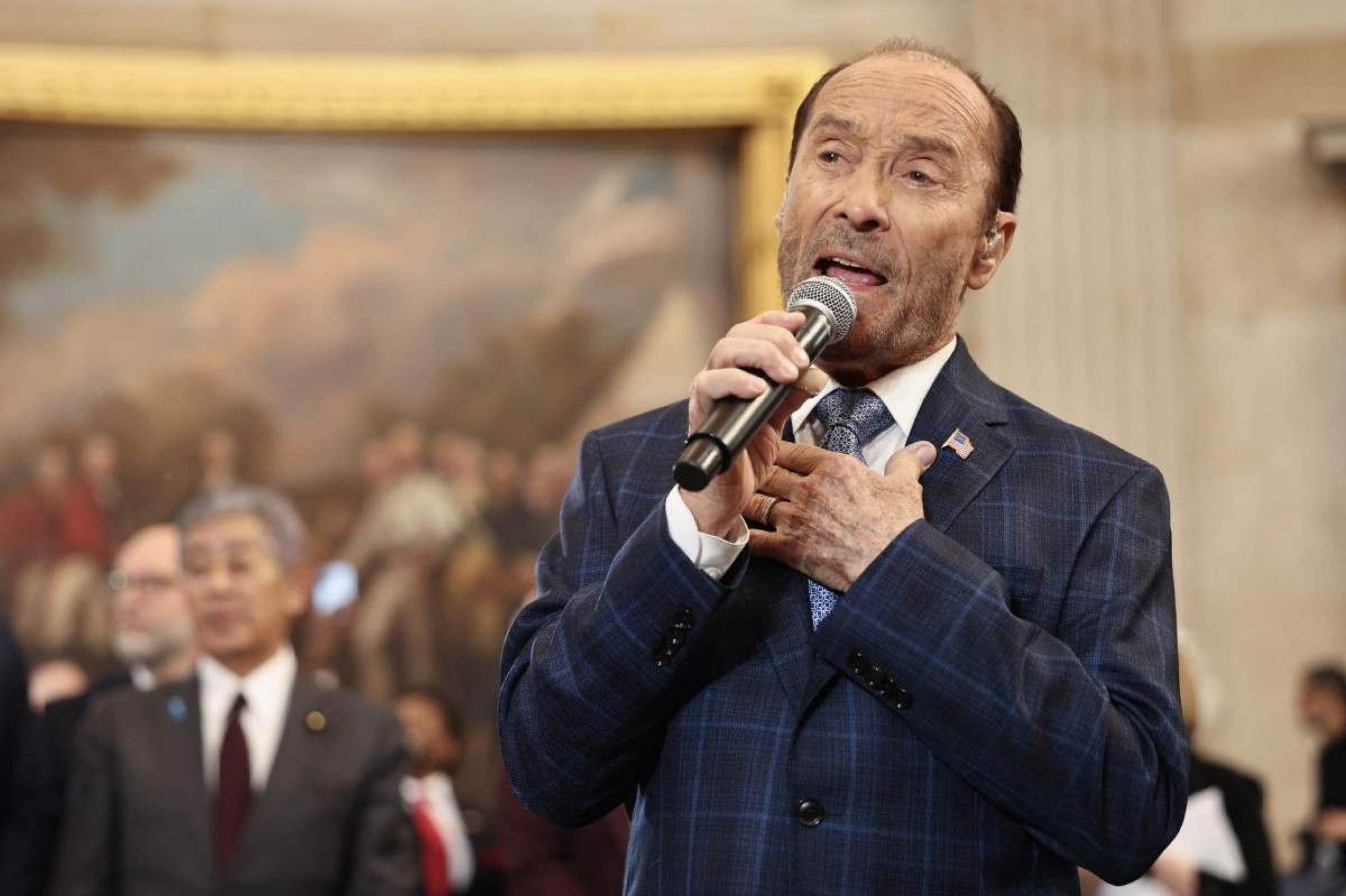 Lee Greenwood, uma das atrações da cerimônia       