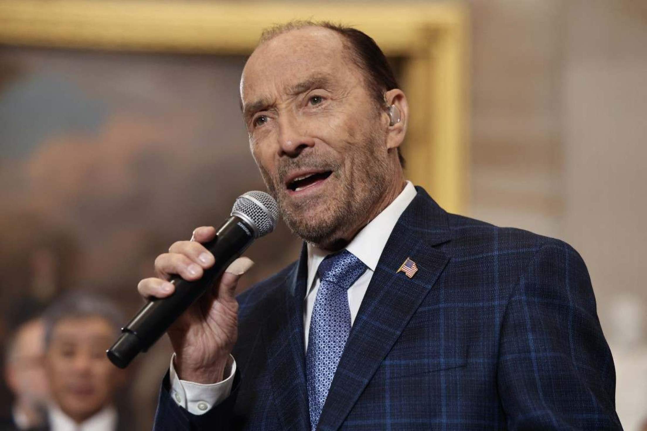 Lee Greenwood, uma das atrações da cerimônia       