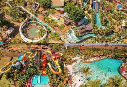 Thermas dos Laranjais - Ol&iacute;mpia - SP - O parque aqu&aacute;tico tem piscinas de &aacute;guas quentes, inclusive com ondas . O Rio Lento tem &aacute;guas a quase 40&deg;C em mais de 300 metros. E ainda tobo&aacute;guas, montanha-russa aqu&aacute;tica e praias artificiais. As fontes termais de Ol&iacute;mpia foram achadas nos anos 1960, durante a explora&ccedil;&atilde;o de petr&oacute;leo. &Aacute;guas de Lindoia e Lins tamb&eacute;m ficam nessa regi&atilde;o com &aacute;guas termais. 

 -  (crédito:  Instagram @thermasdoslaranjaisoficial)