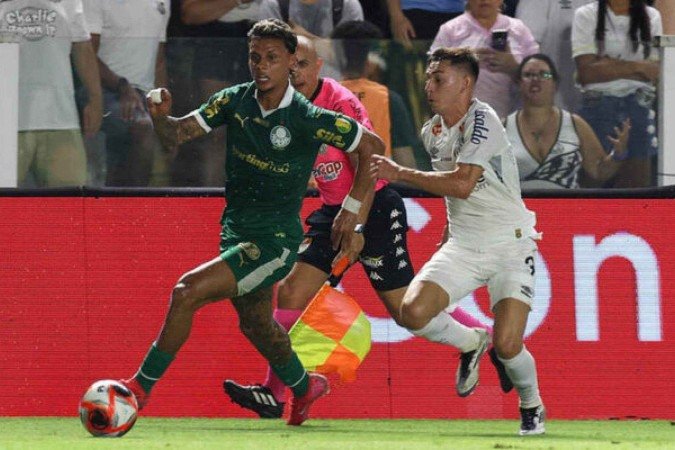 Richard Rios em ação no Clássico da Saudade - (crédito: Foto: Cesar Greco/Palmeiras/by Canon) Richard Rios em ação no Clássico da Saudade - (crédito: Foto: Cesar Greco/Palmeiras/by Canon)