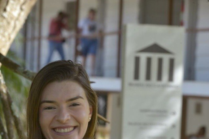 Os irmãos Amanda Falcão e Caio Falcão saíram de Campina Grande, na Paraíba para conhecer o museu 