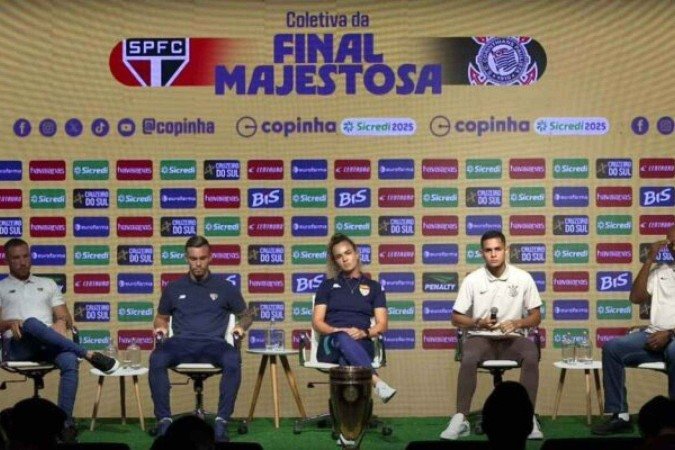 Coletiva de imprensa da final da Copinha  -  (crédito: Foto: Reprodução/Paulistão)