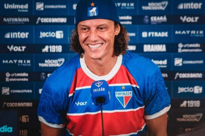 David Luiz em apresentação pelo Fortaleza -  (crédito: Foto: Mateus Lotif/FEC)