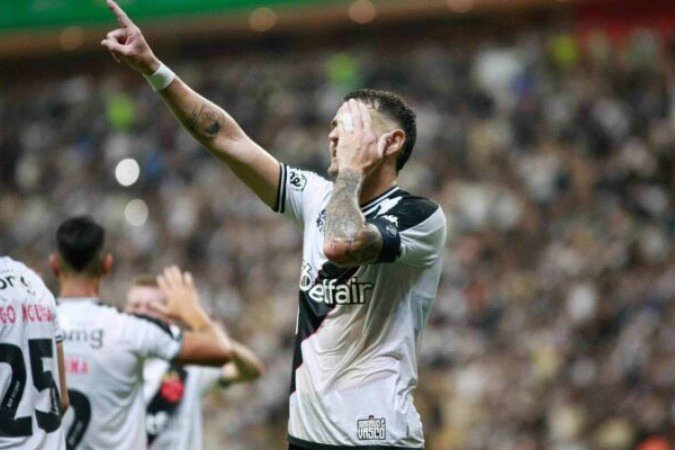 Vegetti na comemoração do gol -  (crédito: Foto: Matheus Lima / Vasco)