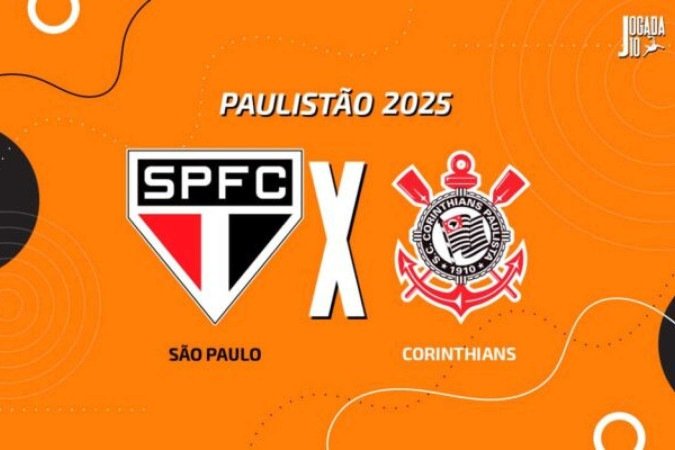 São Paulo e Corinthians fazem o clássico Majestoso neste domingo (26), às 18h30, no Morumbis - (crédito: Arte: Jogada10) São Paulo e Corinthians fazem o clássico Majestoso neste domingo (26), às 18h30, no Morumbis - (crédito: Arte: Jogada10)