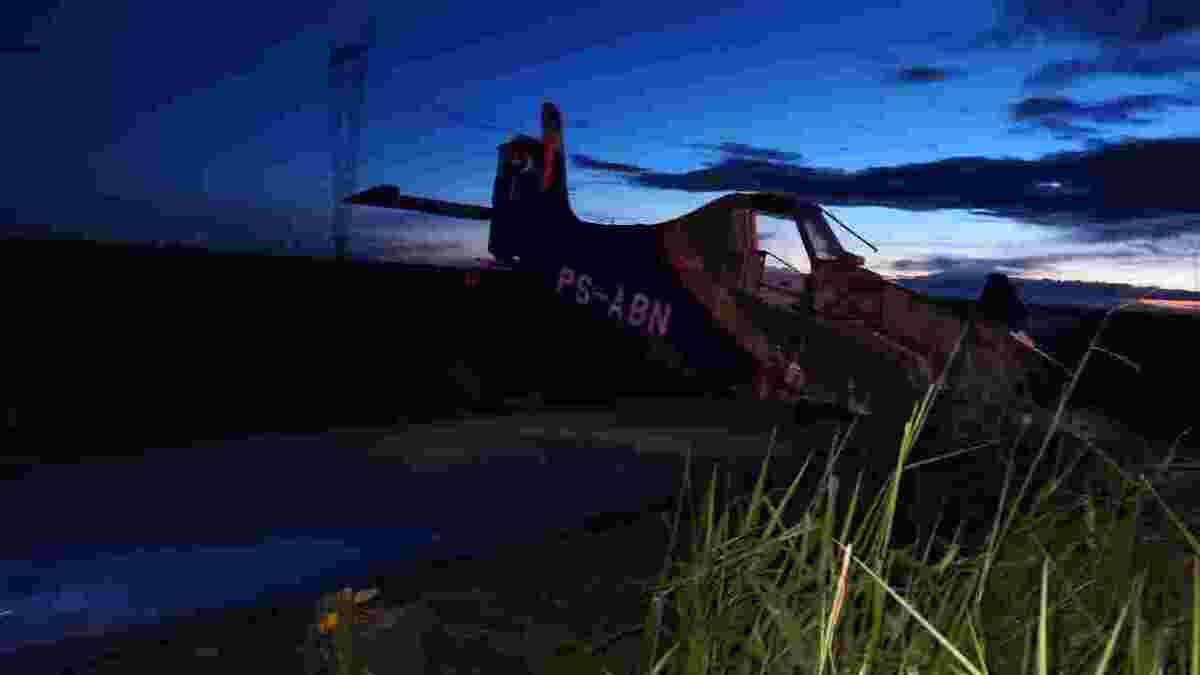 Imagens do avião que caiu em fazenda de Correntina, na Bahia