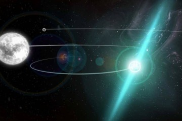 O novo corpo cósmico tem cerca de metade da massa da Lua e 0,4% da massa da Terra -  (crédito: NRAO/AUI/NSF; S. Dagnello)