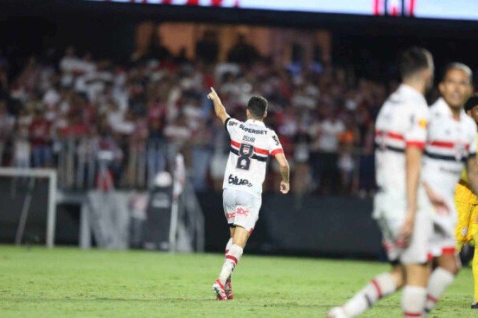 Oscar marcou pela primeira vez pelo São Paulo -  (crédito: Foto: Rubens Chiri, Paulo Pinto e Miguel Schincariol/Saopaulofc.net)