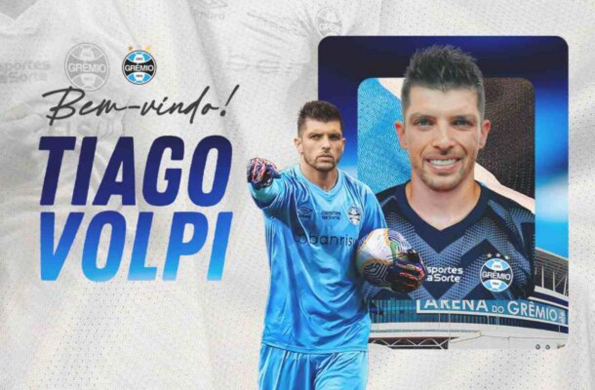 Grêmio anuncia contratação do goleiro Tiago Volpi