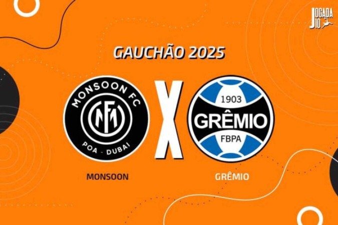 Monsoon e Grêmio se enfrentam pela terceira rodada do Campeonato Gaúcho - (crédito: Foto: Arte / Jogada10) Monsoon e Grêmio se enfrentam pela terceira rodada do Campeonato Gaúcho - (crédito: Foto: Arte / Jogada10)