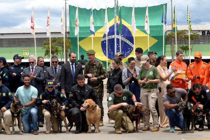  Cerimônia de aposentadoria dos cães policiais no Batalhão da Guarda Presidencial (BGP)