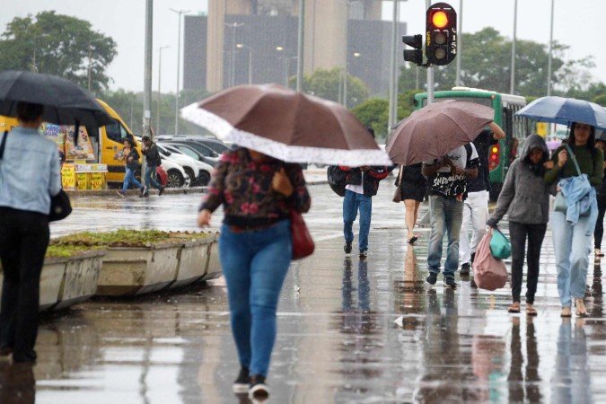  30/01/2025 Credito: Ed Alves/CB/DA.Press. Cidades. Bom dia, Brasília. Muita Chuva na região central. Esplanada dos Ministerios - Plataforma Supeiror da Rodoviaria. 