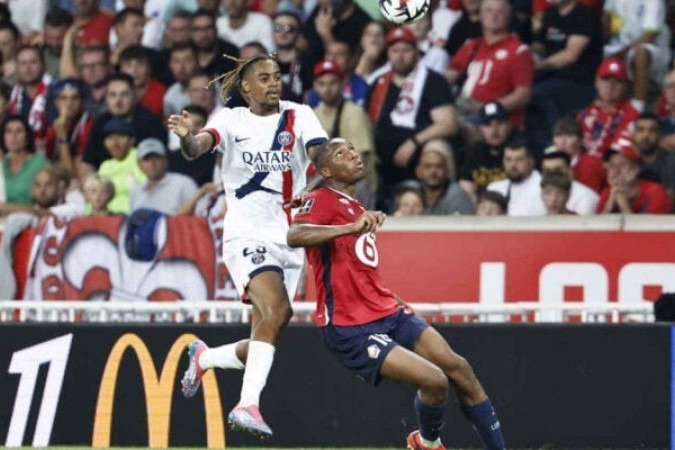 Atacante Bradley Barcola se consolida protagonista do PSG após saída de Mbappé - (crédito: Foto: Mike Hewitt / Getty Images) Atacante Bradley Barcola se consolida protagonista do PSG após saída de Mbappé - (crédito: Foto: Mike Hewitt / Getty Images)