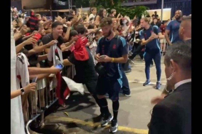 Chegada do Flamengo em Belém para Supercopa -  (crédito: Foto: Reprodução)