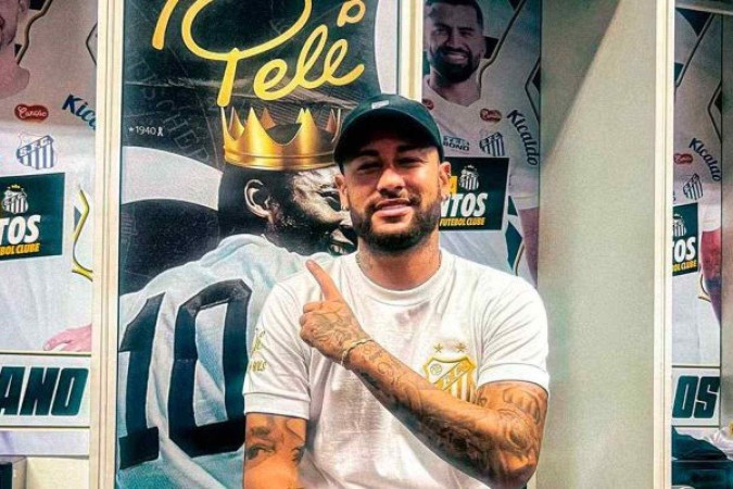 Neymar está oficialmente de volta ao futebol brasileiro -  (crédito: Foto: Divulgação / Santos FC)