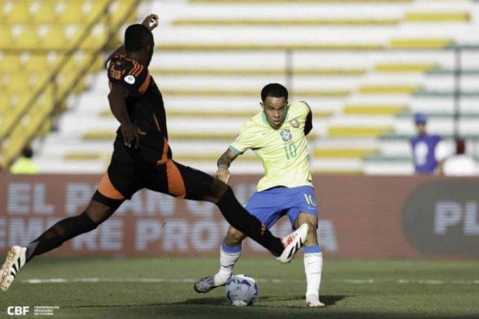 Brasil perde para a Colômbia, mas segue no Sul-Americano Sub-20 - (crédito: Rafael Ribeiro/CBF ) Brasil perde para a Colômbia, mas segue no Sul-Americano Sub-20 - (crédito: Rafael Ribeiro/CBF )