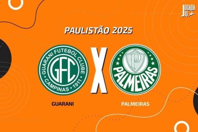 Guarani e Palmeiras fazem encontro Alviverde neste domingo, 2/2, pelo Paulistão - (crédito: Foto: Arte Jogada10) Guarani e Palmeiras fazem encontro Alviverde neste domingo, 2/2, pelo Paulistão - (crédito: Foto: Arte Jogada10)