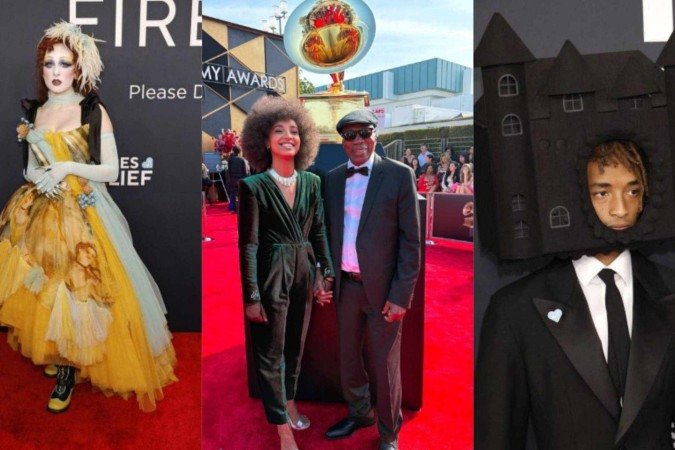 Celebridades am pelo tapete vermelho do Grammy 2025 - (crédito: Matt Winkelmeyer / Getty Images via AFP/ Instagram (@miltonbitucanascimento)/Frazer Harrison / Getty Images via AFP) Celebridades am pelo tapete vermelho do Grammy 2025 - (crédito: Matt Winkelmeyer / Getty Images via AFP/ Instagram (@miltonbitucanascimento)/Frazer Harrison / Getty Images via AFP)