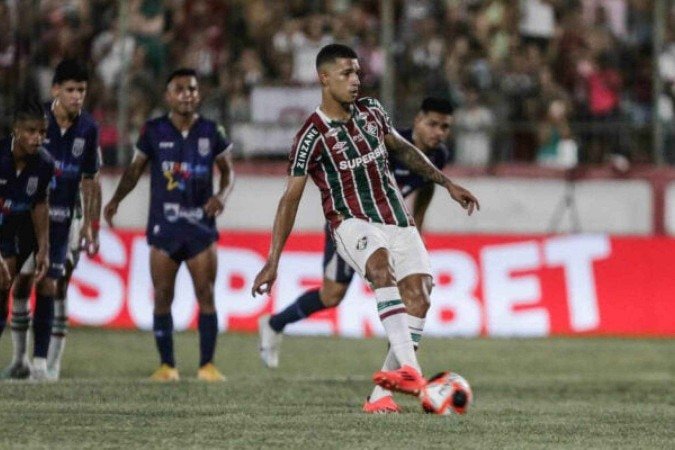 Kauã Elias marcou o gol do Fluminense no empate com o Maricá pelo Carioca, mas pode deixar o clube - (crédito: - Foto: Lucas Merçon/Fluminense) Kauã Elias marcou o gol do Fluminense no empate com o Maricá pelo Carioca, mas pode deixar o clube - (crédito: - Foto: Lucas Merçon/Fluminense)
