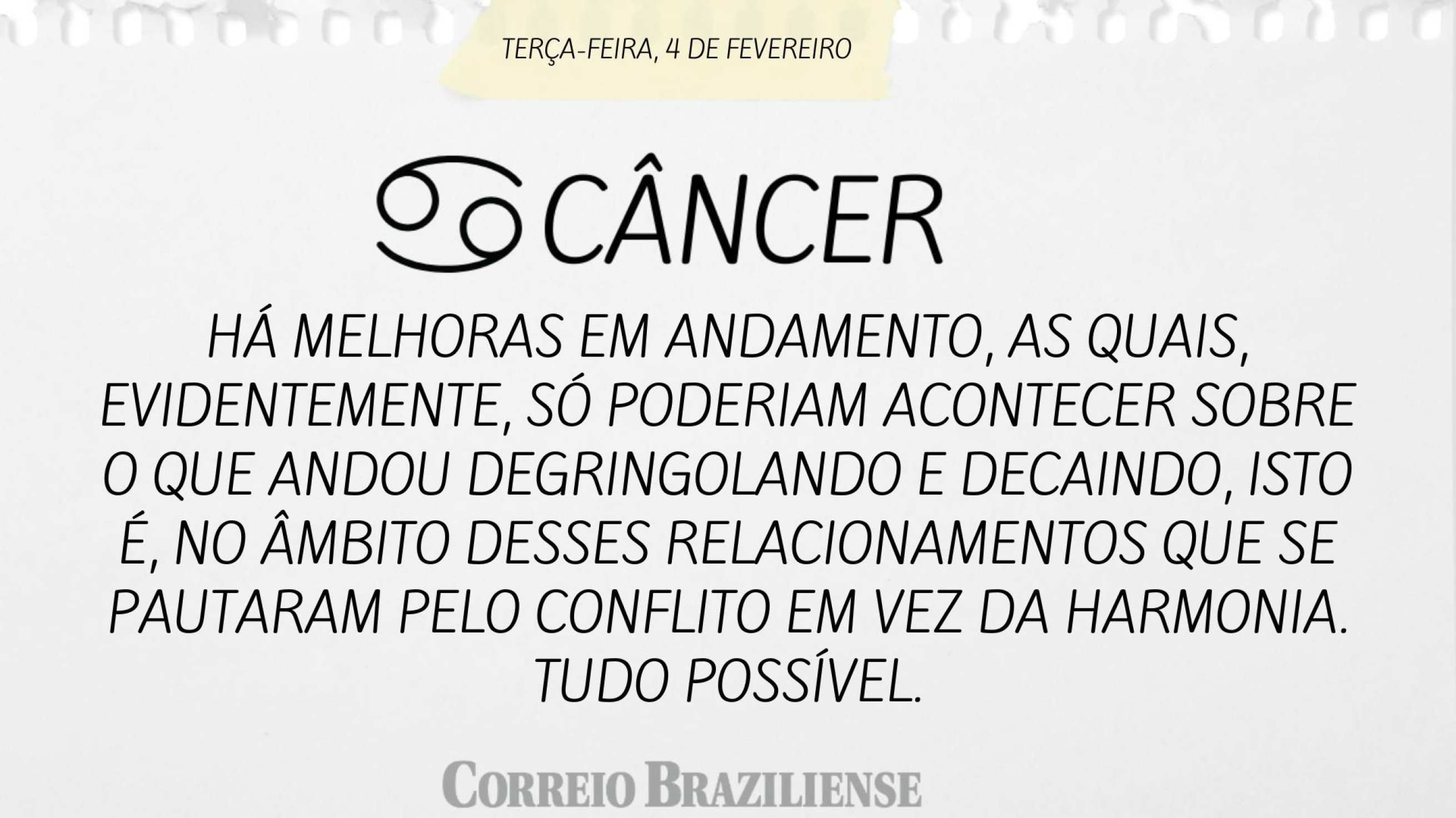 Câncer | 4 de fevereiro