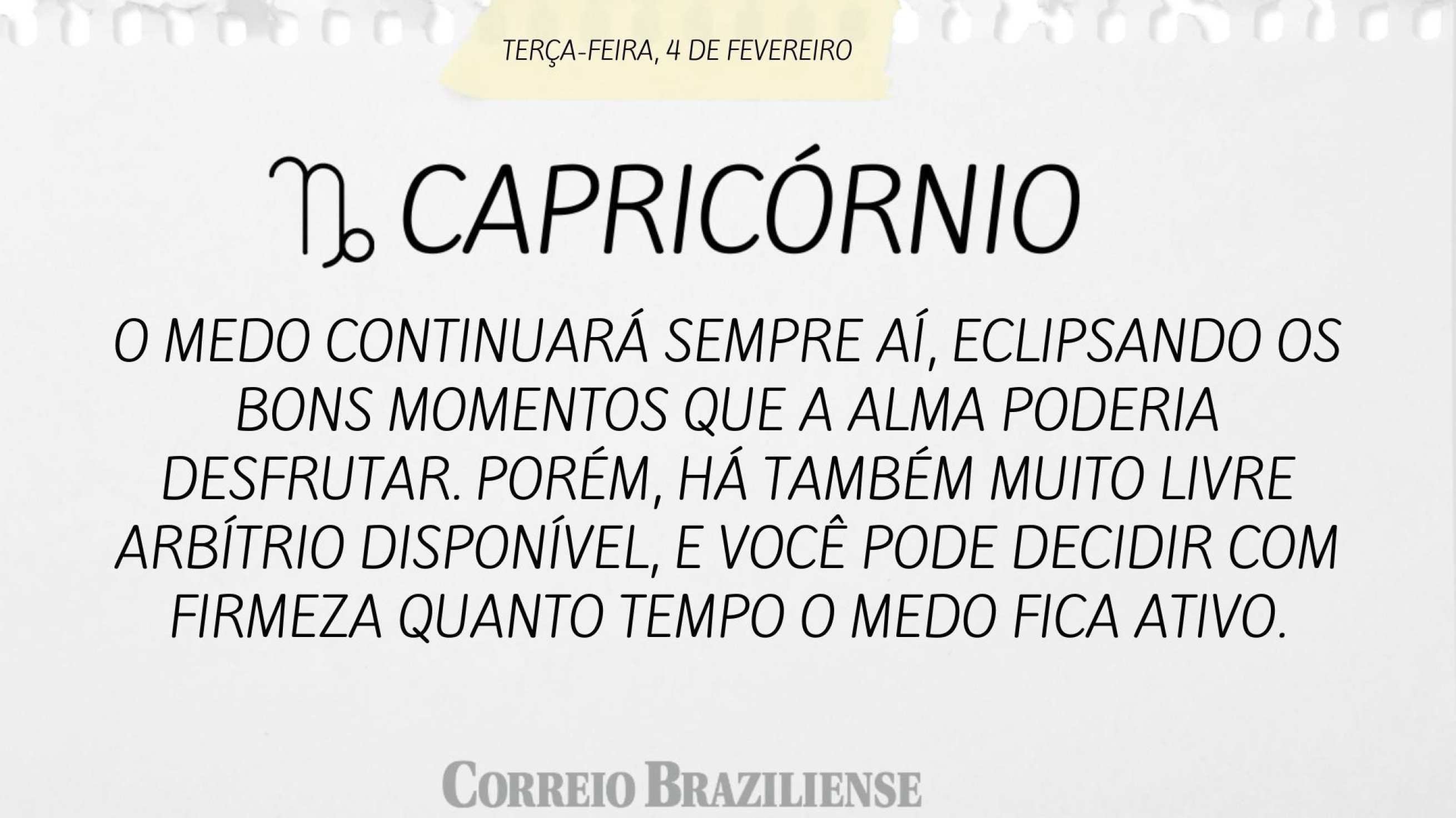 Capricórnio | 4 de fevereiro