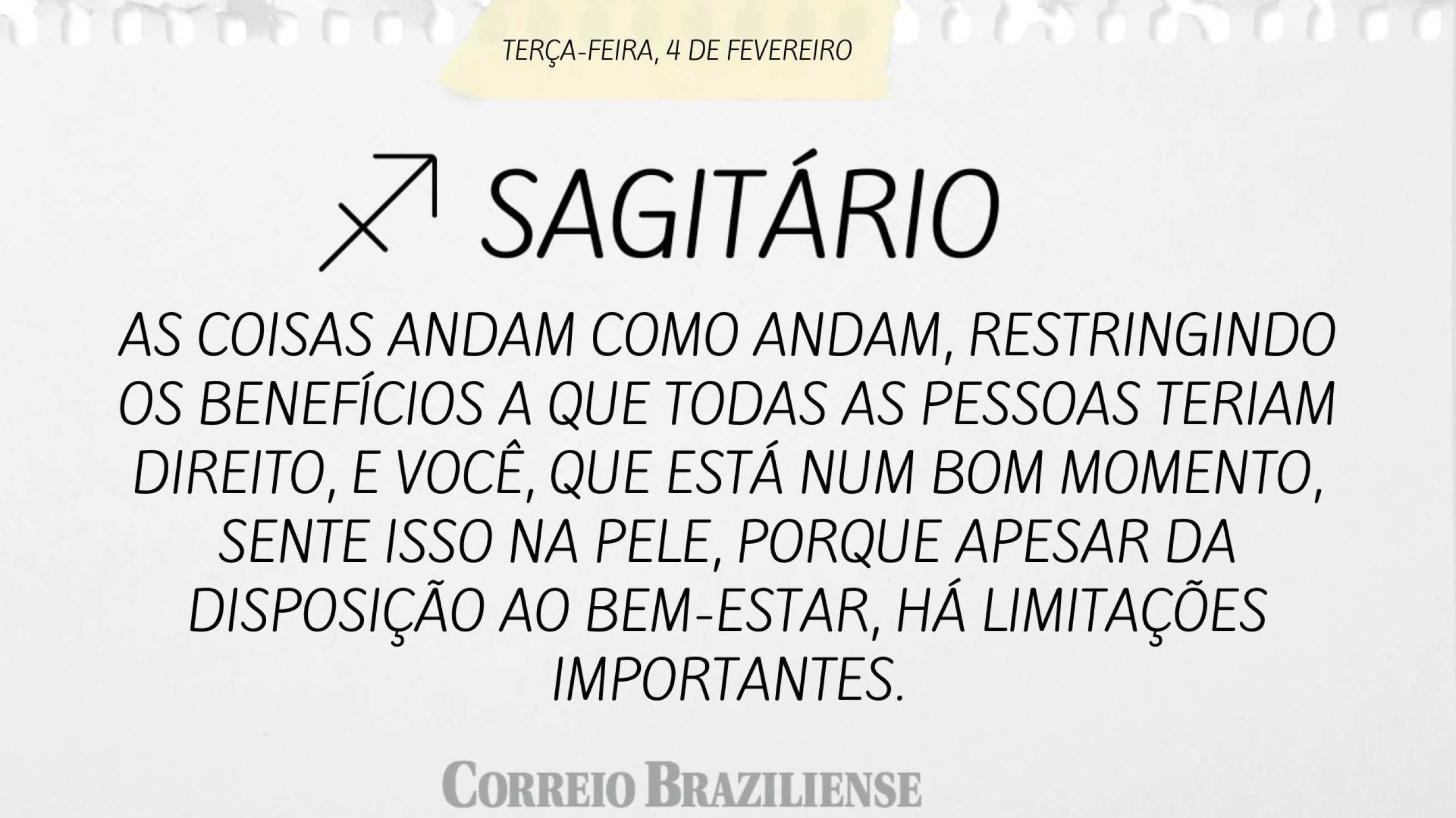 Sagitário | 4 de fevereiro