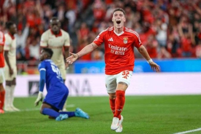 Rollheiser não recebe muitas oportunidades ao longo da temporada - (crédito: Foto: Divulgação / Benfica) Rollheiser não recebe muitas oportunidades ao longo da temporada - (crédito: Foto: Divulgação / Benfica)